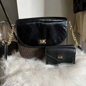 Authentic Michael Kors Crossbody and matching wallet